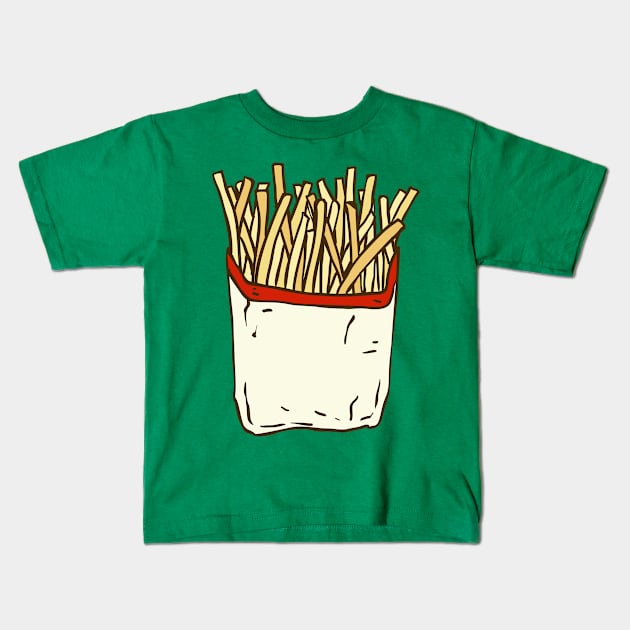 Fries Kids T-Shirt by deepfuze